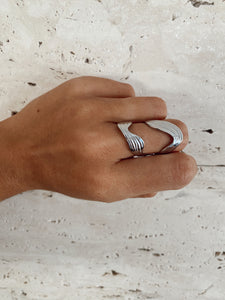 Abstract Ring Silver