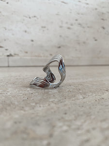 Abstract Ring Silver