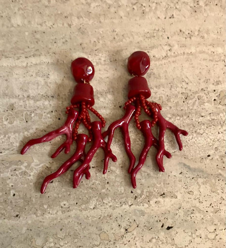 Coral Earrings