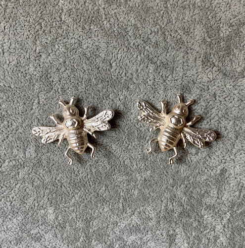 Bees Earrings Silver