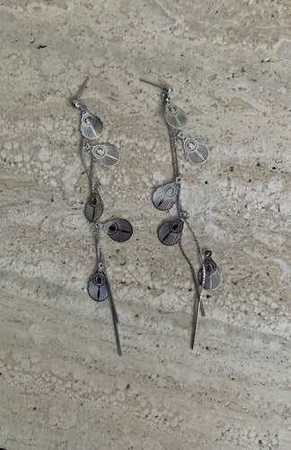 Peacock Silver Earrings